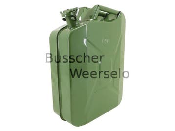Jerrycan - 20 liter - Legergroen - Metaal - Groen - Opslag, Minder dan 75 liter, Ophalen of Verzenden, Nieuw, Metaal