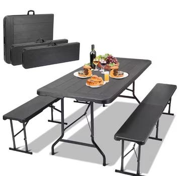 Opvouwbare Picknickset 180 cm – Tafel met 2 Banken Buiten, Verzenden, Nieuw
