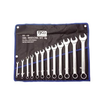 Ring/steeksleutel set 12-delig INCH maten (Handgereedschap), Verzenden, Nieuw