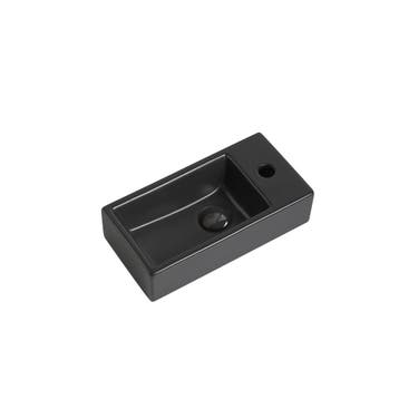 Fontein Mia 40.5x20x10.5cm mat zwart inclusief afvoerplug, Verzenden, Nieuw