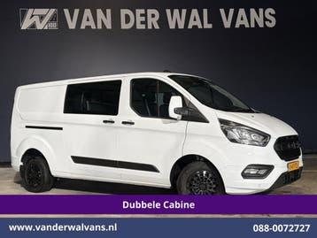 Ford Transit Custom | 2.0 TDCI 131pk L2H1 Dubbele Cabine, Gebruikt, Euro 6, Wit, Dealer onderhouden