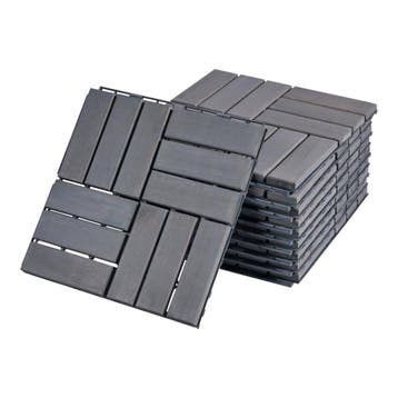 Houten terrastegels Alliste vlonder set van 10 acacia 0,9 m², Verzenden, Nieuw