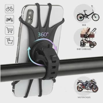 Universele Siliconen Telefoonhouder voor Fiets, Motor & Kind, Verzenden, Nieuw