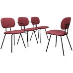 4x Pi Dining Chair By Richard Hutten For Puik Design -, Huis en Inrichting, Stoelen, Ophalen of Verzenden, Zo goed als nieuw, Rood