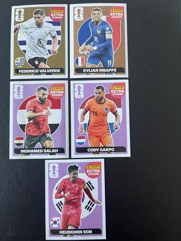 2026 Panini WM 2026 Extra Sticker, Valverde Gold + Mbappe, Nieuw