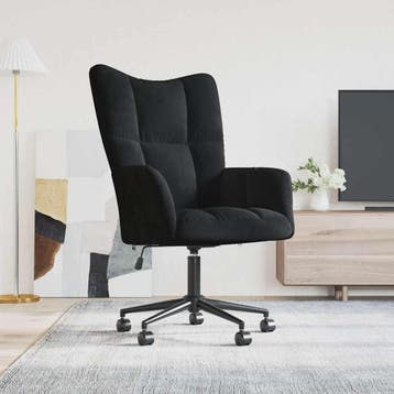 vidaXL Relaxstoel fluweel zwart, Verzenden, Nieuw