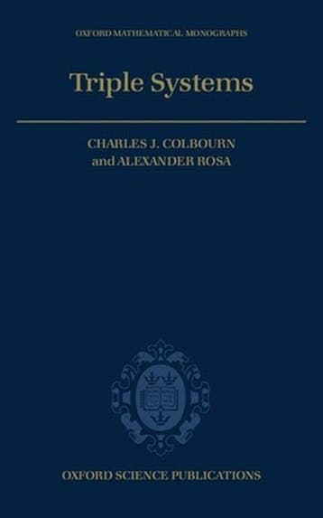 Oxford Mathematical Monographs- Triple Systems 9780198535768, Verzenden, Gelezen, Charles Colbourn