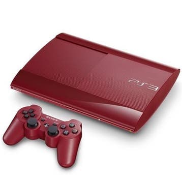 Playstation 3 Super Slim Rood 500GB + Controller, Spelcomputers en Games, Ophalen of Verzenden, Zo goed als nieuw