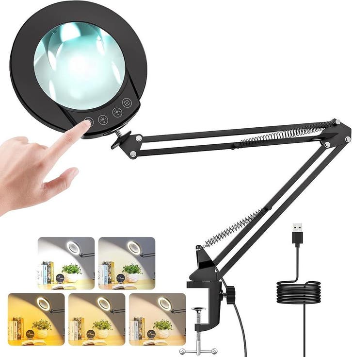 LED Vergrootglas 10x | Retourdeal 33% Korting, Hobby en Vrije tijd, Vergrootglazen, Loepen en Loeplampen, Zo goed als nieuw, Loeplamp