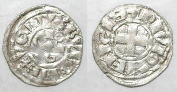 1305 1315 France Bourgogne Hugues V 1305 1315 Denier R/ D..., Verzenden