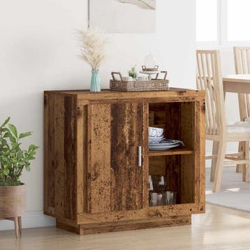 vidaXL Dressoir Oudhout 80 x 40 x 75 cm Bewerkt hout, Huis en Inrichting, Kasten | Dressoirs, Verzenden, Nieuw, Overige houtsoorten