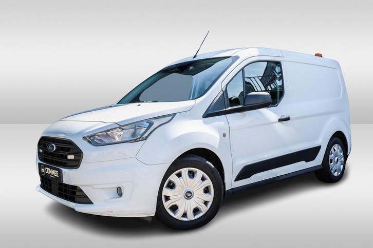 Ford Transit Connect 1.5 EcoBlue L1 Trend, Auto's, Bestelauto's, Dealer onderhouden, Lease, Zwart, Handgeschakeld, Financial lease