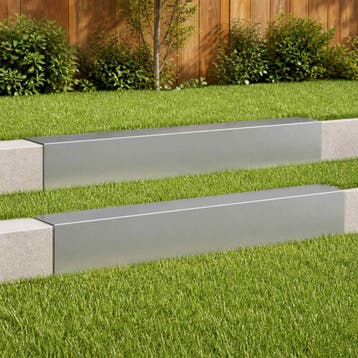 vidaXL Afdekprofiel voor tuinafboording 2 st 100 x 15 x 15, Verzenden, Nieuw