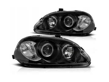 Angel Eyes Black koplamp units geschikt voor Honda Civic, Auto-onderdelen, Verlichting, Verzenden, Nieuw, Honda