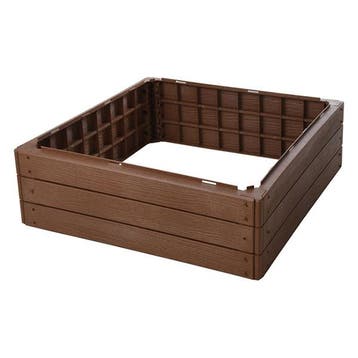 Borderbak | Gardalux | 75.6 x 75.6 x 25 cm (Bruin), Verzenden, Nieuw
