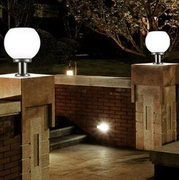 LED acryl ronde bal lamp huis tuin pad muur pijlerlamp, Tuin en Terras, Buitenverlichting, Verzenden, Nieuw