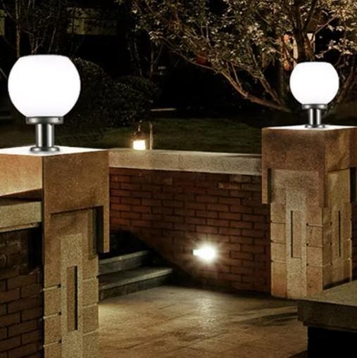 LED acryl ronde bal lamp huis tuin pad muur pijlerlamp, Tuin en Terras, Buitenverlichting, Nieuw, Verzenden