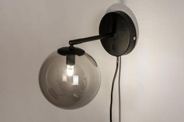 Rietveld Wandlampen - Zwart, Grijs - Glas, Metaal, Verzenden, Nieuw