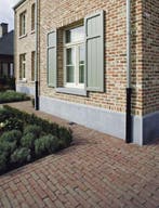 Gebruikte dikformaat 80 Novoton bruin rood bezand getromm..., Ophalen of Verzenden, Gebruikt, Keramiek, Klinkers