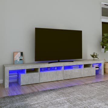 vidaXL Tv-meubel met LED-verlichting 260x36,5x40 cm, Huis en Inrichting, Minder dan 50 cm, Verzenden, Nieuw, Minder dan 100 cm