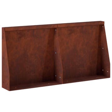vidaXL Keerwand 2 st 40 x 12 x 50 cm weervast staal, Verzenden, Nieuw