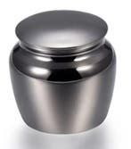 Mini urn rvs klassiek klein gun metal (graveren mogelijk), Nieuw