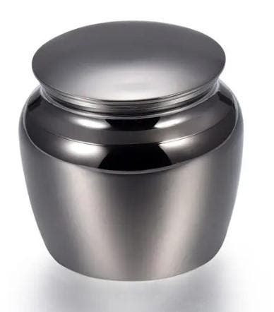 Mini urn rvs klassiek klein gun metal (graveren mogelijk), Huis en Inrichting, Overige Huis en Inrichting, Nieuw