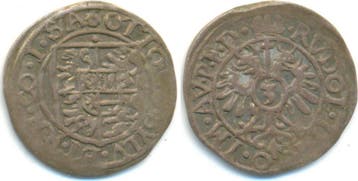 3 Kreuzer o J Salm Kirburg: Otto I zu Kirburg, 1548-1607:, Verzenden