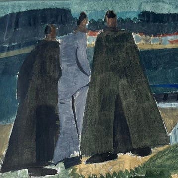 Jacqueline Gilson (1912-1991) - Silhouettes de Dos et Étude