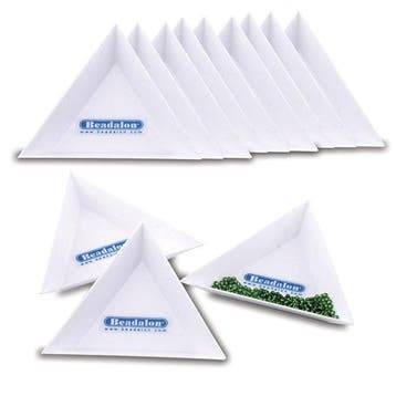 1 x Beadalon bead tray kralenbakje driehoek – wit, Ophalen of Verzenden, Nieuw, Kraal