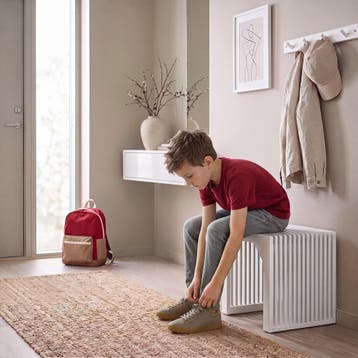 Hocker/zitbank Ribb, lamellenlook, belastbaar tot 350 kg, Verzenden, Nieuw