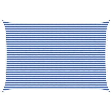 vidaXL Zonneschaduwzeil Rechthoekig 4 x 5 m HDPE Blauw en, Verzenden, Nieuw
