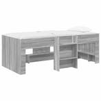 vidaXL Kinder Hoogslaper 2 pcs Grijs Sonoma 193 x 96,1 x, Verzenden, Nieuw, Grijs, Hout