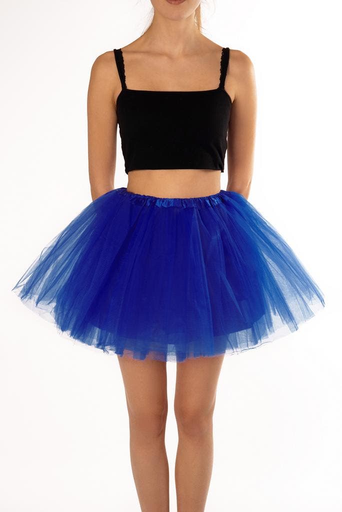 KIMU® Tutu Konings Blauw Tule Rokje 98 104 110 116 Donkerbla, Kinderen en Baby's, Carnavalskleding en Verkleedspullen, Meisje