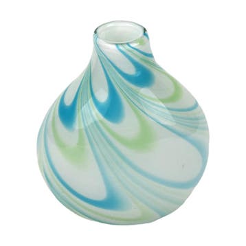 Art Glass - Vaas - Design - Mondgeblazen - Zebra strepen, Ophalen of Verzenden