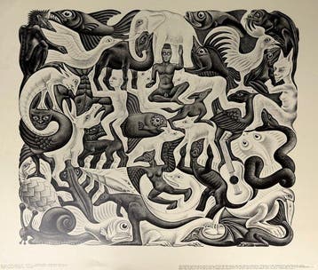 M.C. Escher (1898-1972) - Remplissage D’une Surface (II)