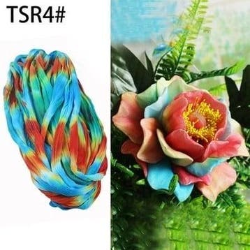 Nylon multitone voor het maken van bloemen turquoise geel, Ophalen of Verzenden, Nieuw