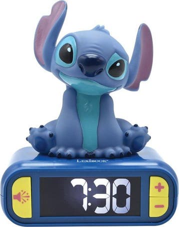 Lilo & Stitch 3D Wekker met nachtlampje en geluiden, Nieuw