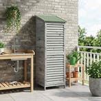 vidaXL Tuinschuur Grijs 59 x 56 x 176 cm Massief Vurenhout, Tuin en Terras, Tuinhuizen, Verzenden, Nieuw