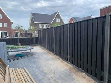 Schutting Zwart Grenen Verticaal Design 3 Jaar Garantie, Nieuw, Hout, Minder dan 3 meter, 1 tot 2 meter