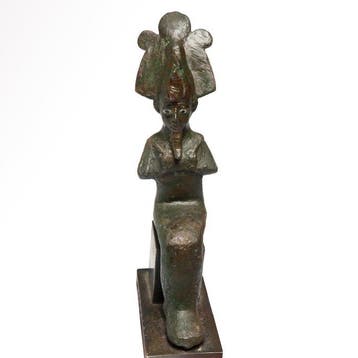 Oud-Egyptisch Brons Zittende Osiris met Ogen