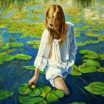 Gabriele Boccia (1959) - Fiore di ninfea