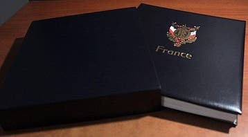 Accessoires Frankrijk - Een leeg luxe DAVO album met, Gestempeld