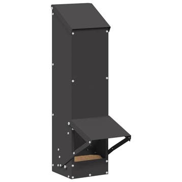 vidaXL Kip voerbak Zwart 13 x 12 x 51 cm Koudgewalst Staal, Verzenden, Nieuw