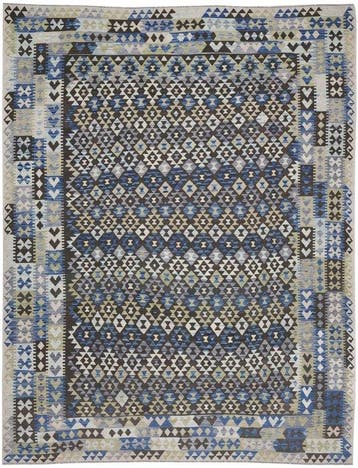 Handgeweven Designer Kelim – Afghan Design - Kelim - 382 cm, Nieuw