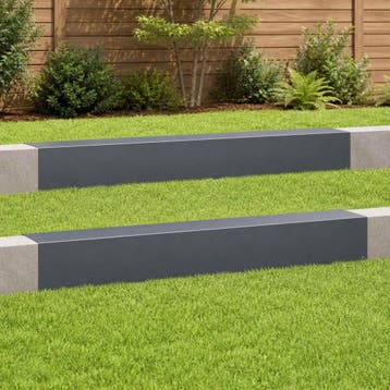 vidaXL Afdekprofiel voor tuinafboording 2 st 100 x 15 x 15, Verzenden, Nieuw