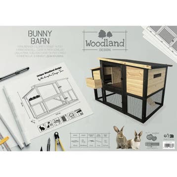 Konijnenhok Woodland Bunny Barn – Houten Buitenhok met Re., Dieren en Toebehoren, Knaagdieren en Konijnen | Hokken en Kooien, Verzenden