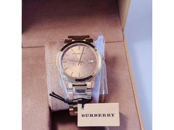 Veiling - Burberry | Luxe The City Horloge met Check Wijzerp, Nieuw