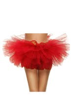 Korte Tutu Rood Tule Rokje L XL XXL Rode Petticoat Rok Dames, Ophalen of Verzenden, Nieuw, Carnaval