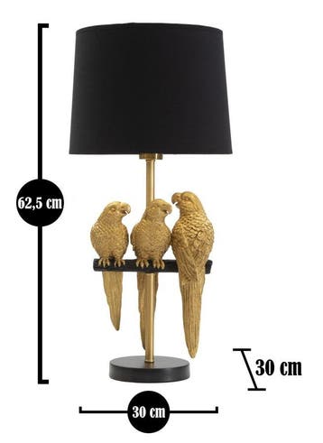 TAFELLAMP PAPEGAAIEN CM Ø 30X62,5, Ophalen of Verzenden, Nieuw